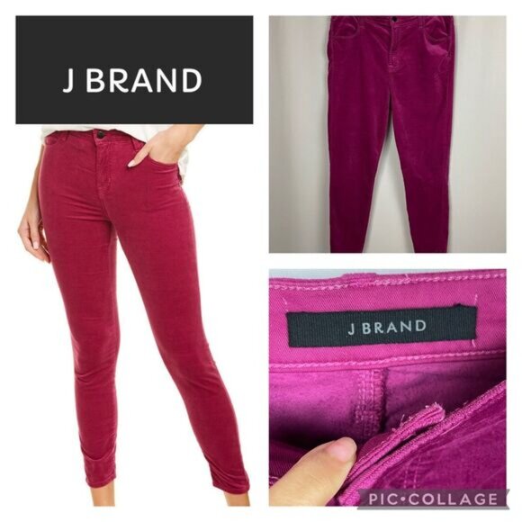 J Brand Alana High-Rise Crop Skinny Victoria Velvet Size 32 NEW - Picture 1 of 12